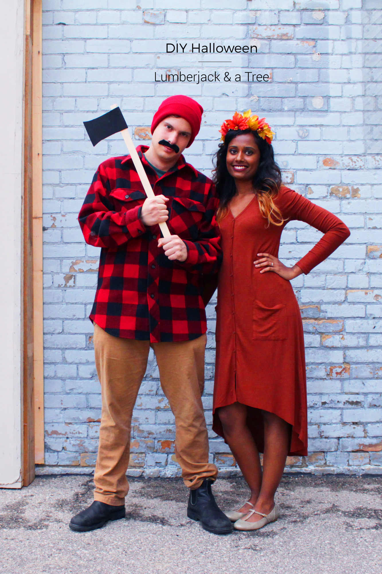 DIY Halloween Couples Costume Lumberjack A Tree Fish Bull