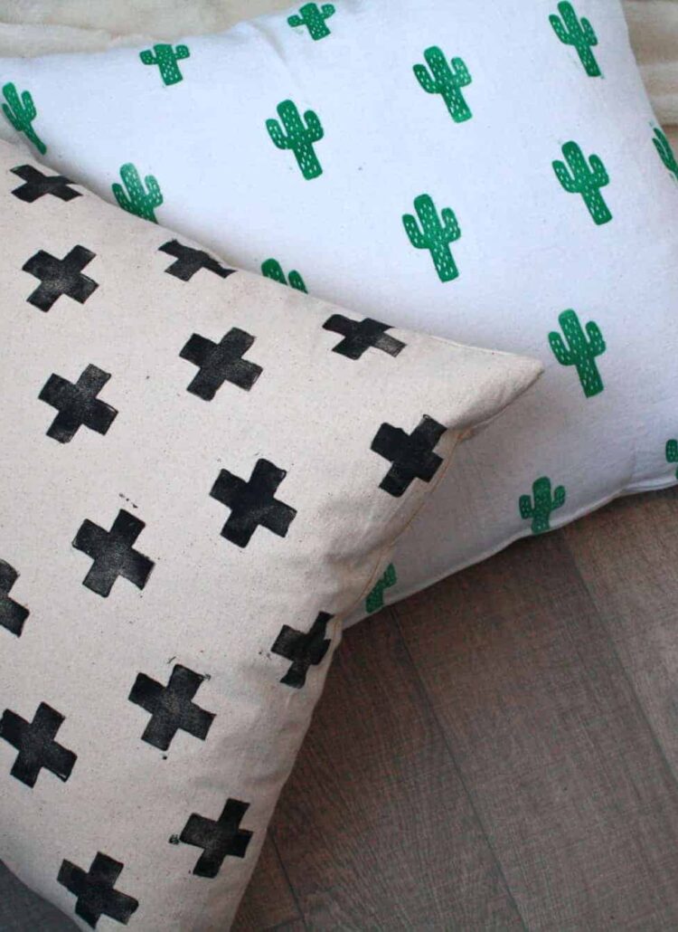 DIY Stamped Pillows | Fish & Bull