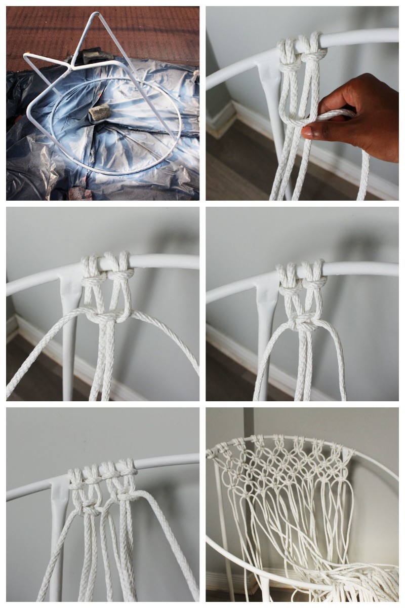 Create this DIY Macrame Hammock Chair to relax in all year long! | Fish & Bull