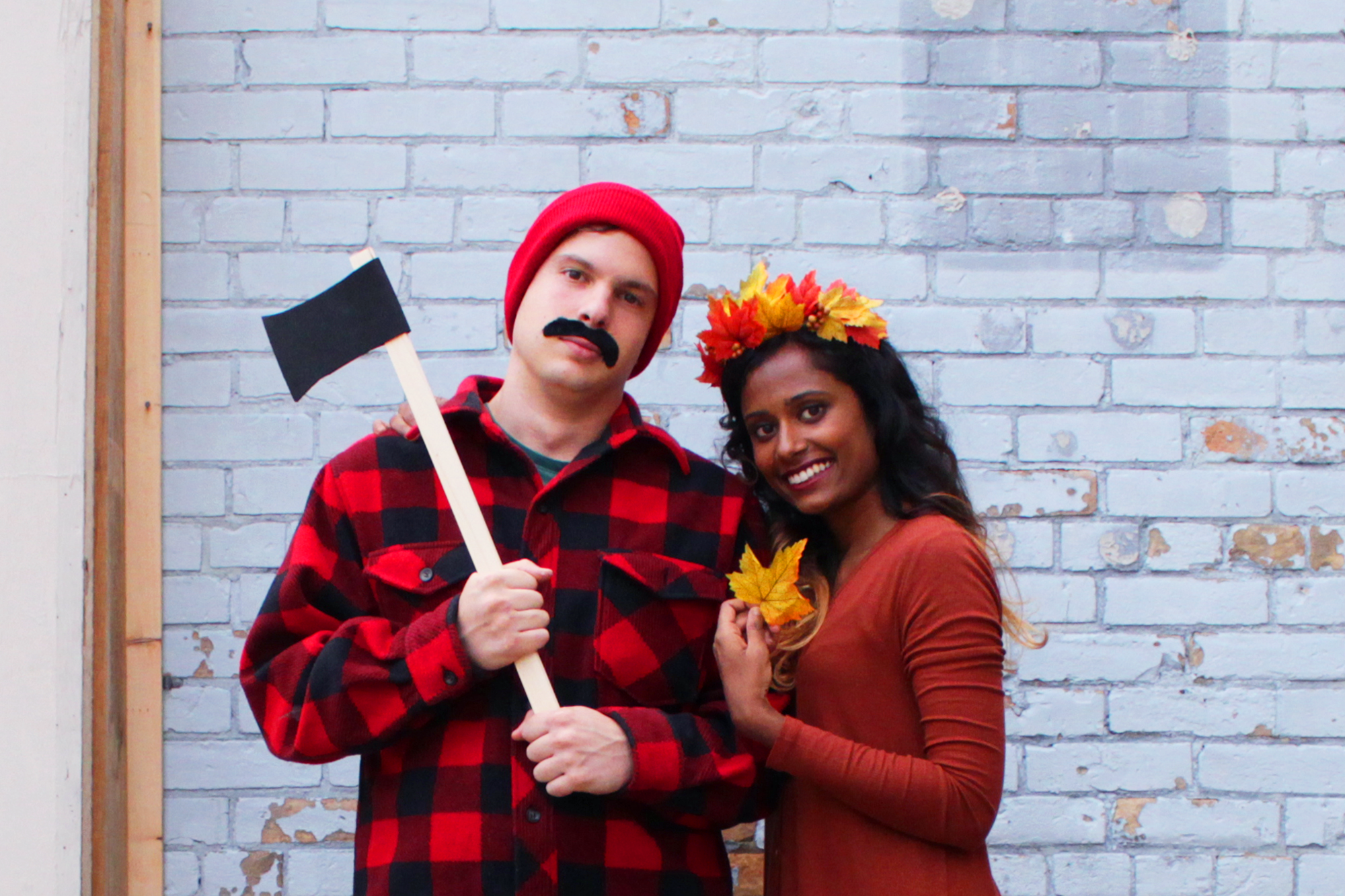 DIY Halloween Couples Costume Lumberjack a Tree Fish Bull