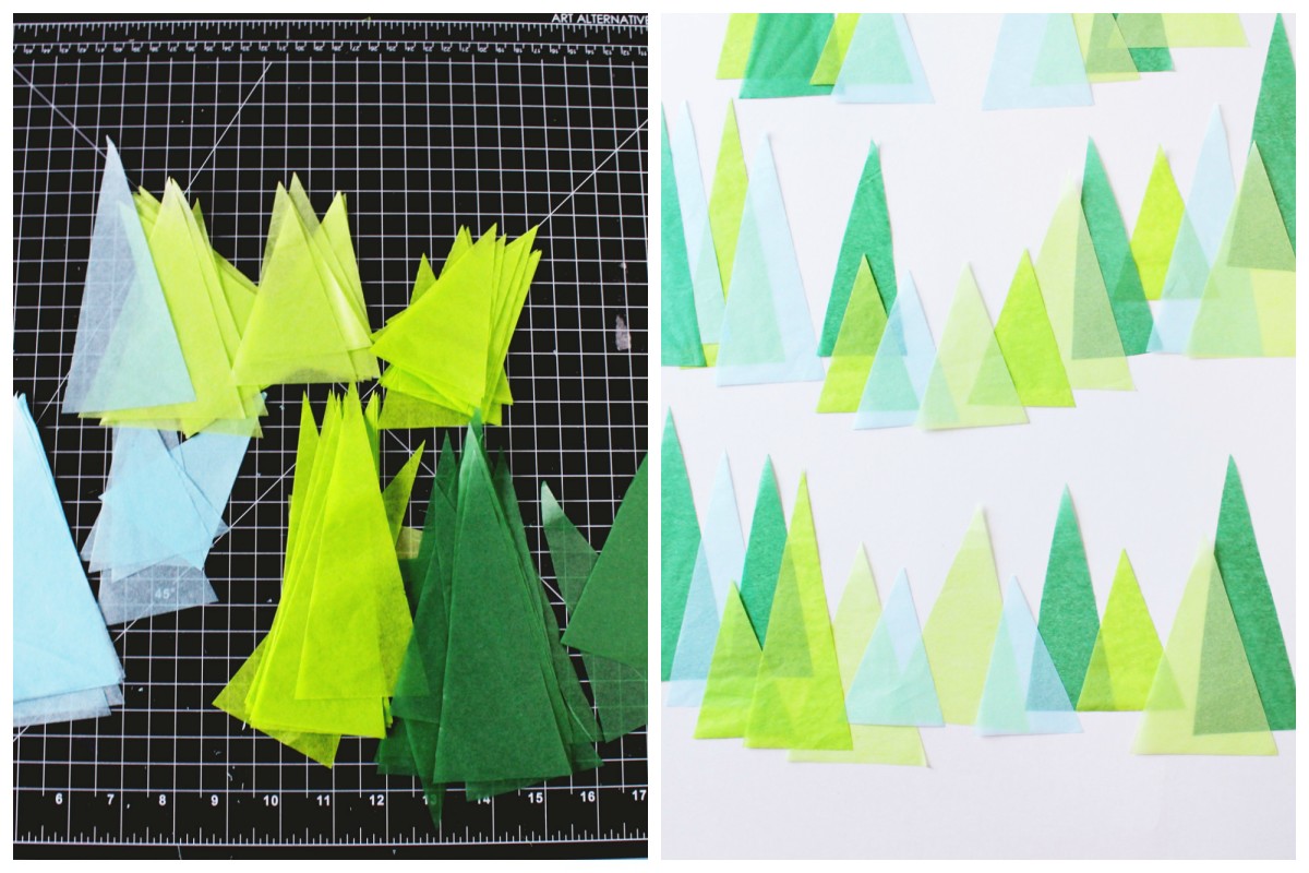 DIY Winter Pine Tree Art | Fish & Bull