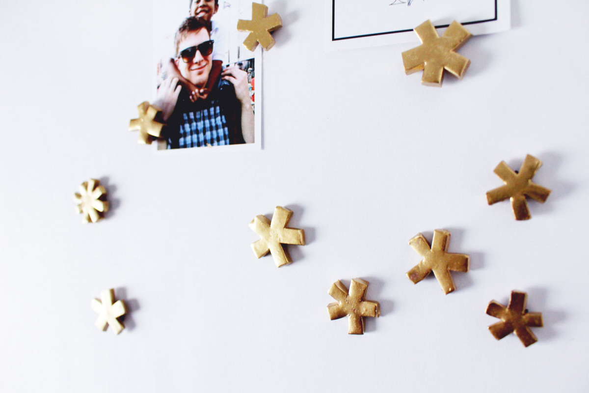 DIY Festive Gold Fridge Magnets | Fish & Bull