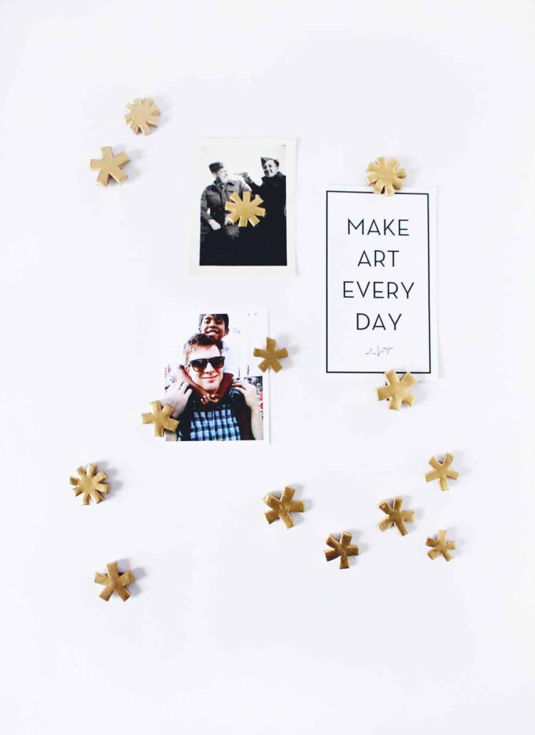 DIY Festive Gold Fridge Magnets | Fish & Bull