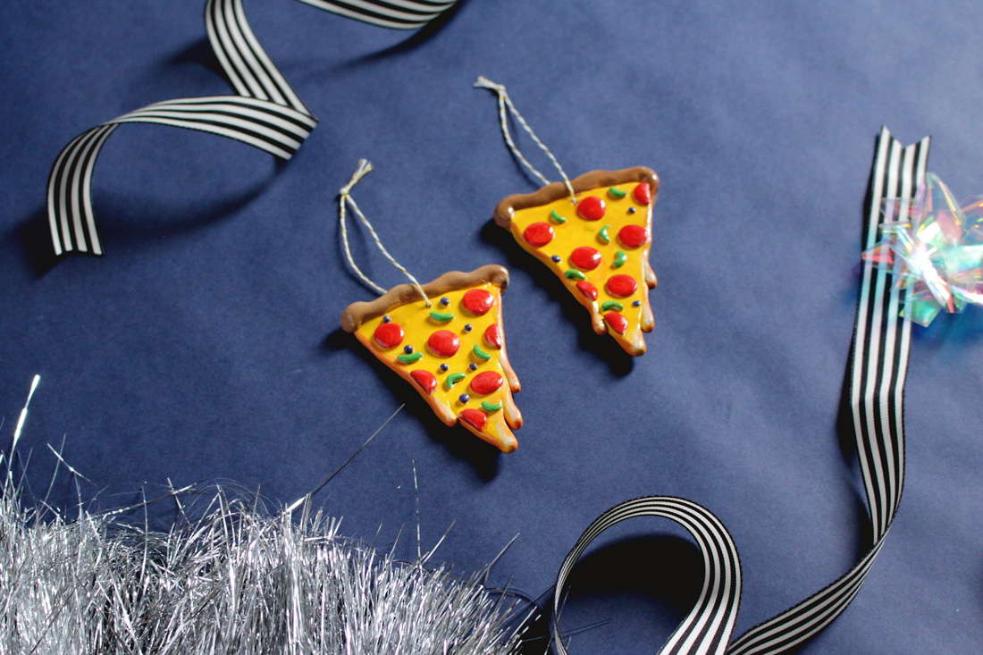 DIY Cheesy Pizza Ornament for Christmas | Fish & Bull