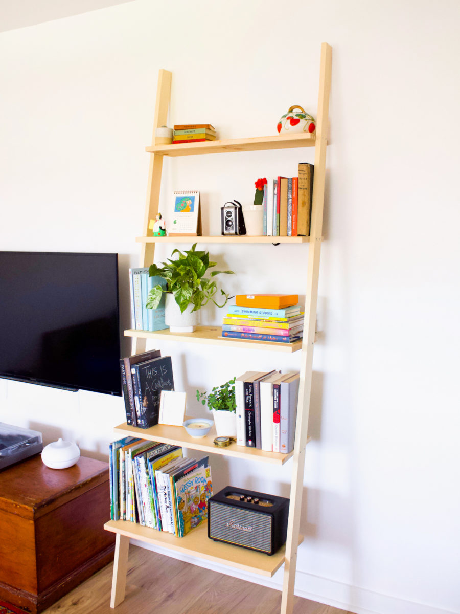 How to Build a DIY Leaning Bookshelf Fish & Bull